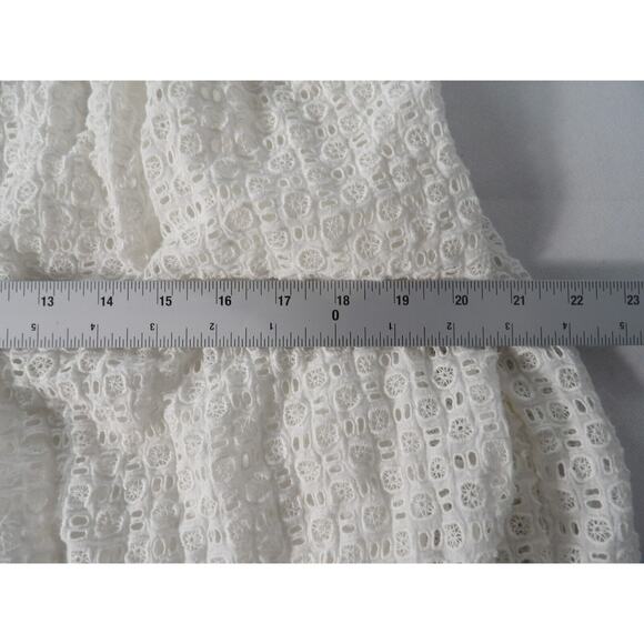 Anthropologie HD in Paris Dress 00 Mini Eyelet Halter White Cottage Core Coquett - Picture 10 of 16